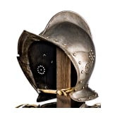 A German Victorian half armour in the style of 1600, including an authentic burgonet, circa 1900