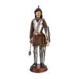 A Neapolitan knight figurine with miniature armour, 3rd quarter of the 19th century