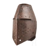 A Victorian German pot helmet in 13th century style, ca. 1900