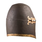A German pot helmet in the style of 1350, reproduction, ca. 1980
