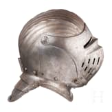 A German maximilan close helmet, in the style of circa 1520, circa 1900