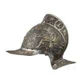 An Italian embossed and gilt parade burgonet in Renaissance style, Milan, circa 1860