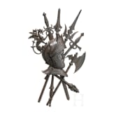 A decorative trophy shield, cast iron, Ilsenburg Foundry, circa 1880