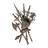 A decorative trophy shield, cast iron, Ilsenburg Foundry, circa 1880