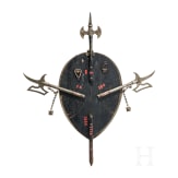 Dekorativer Troph&auml;enschild, Eisenguss, zweite H&auml;lfte 19. Jhdt.