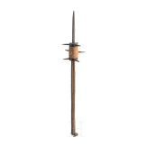 A short South German flail with a cylindrical head, 16th/17th century.