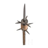 A short South German flail with a cylindrical head, 16th/17th century.