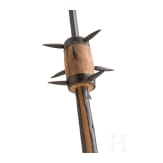 A short South German flail with a cylindrical head, 16th/17th century.