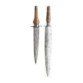 Two Spanish military plug bayonets, 17th century