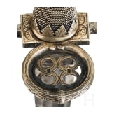 A fine silver mounted left-hand dagger in the Saxon style of ca. 1600, Anton Konrad, um 1920/30