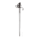A German landsknecht's basket-hilt sword with etched blade, ca. 1580