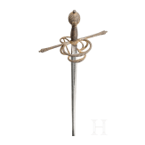 A fine Italian rapier with chiselled and gilt guard, probably Milan, circa 1580/90