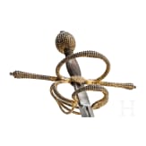 A fine Italian rapier with chiselled and gilt guard, probably Milan, circa 1580/90