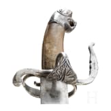 Eisengeschnittener Offiziers-Felds&auml;bel, S&uuml;ddeutschland oder Schweiz, um 1630