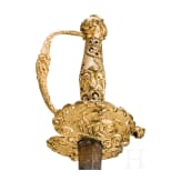 Vergoldeter Galadegen mit Darstellung der Aufgaben des Herkules, Frankreich, um 1740