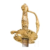 Vergoldeter Galadegen mit Darstellung der Aufgaben des Herkules, Frankreich, um 1740