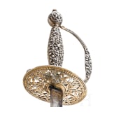 A silver mounted English or French smallsword, ca. 1780/90
