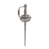 A silver mounted French smallsword, ca. 1800