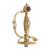 A ceremonial small sword set with stones, F&eacute;lix Escoffier, St. &Eacute;tienne, second half of the 19th century