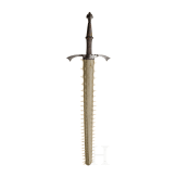 A Victorian German two-handed sword with sawfish blade in Renaissance style, 19th century