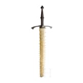 A Victorian German two-handed sword with sawfish blade in Renaissance style, 19th century