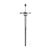 A hand-and-a-half sword with undulating edges in the style of circa 1600, 20th century