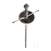 A Victorian cup-hilt-rapier in 1650s style, ca. 1880