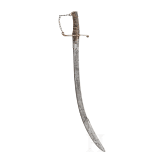 A Victorian hussar's saber in 17th century style, modern replica