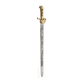 Jagdschwert mit vergoldetem Gef&auml;&szlig;, deutsch, um 1820