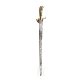 Jagdschwert mit vergoldetem Gef&auml;&szlig;, deutsch, um 1820