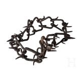 A German iron spiked dog collar, 17th/18th century