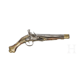 Two Oriental flintlock pistols, probably from the Balkans, circa 1850