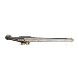 A Balkan Turkish gold-plated Miquelet flintlock pistol, 20th century, made using old parts