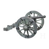 Hinterlader-Modellkanone mit Lafette, fl&auml;misch, 17. Jhdt.