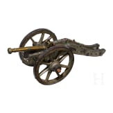 Modellkanone mit Bronzerohr, s&uuml;ddeutsch, um 1700