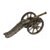 Modellkanone mit Bronzerohr, s&uuml;ddeutsch, um 1700