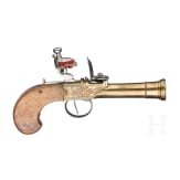 A pair of French flintlock blunderbuss pistols, circa 1760
