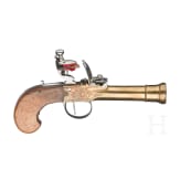 A pair of French flintlock blunderbuss pistols, circa 1760