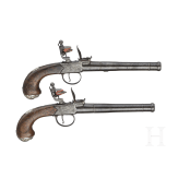 A Pair of Queen Anne flintlock pistols, Brueton in Birmingham, circa 1710/20