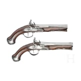 A pair of French flintlock pistols, circa 1780