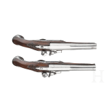 A pair of French flintlock pistols, circa 1780