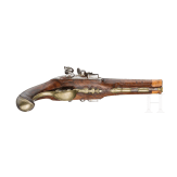 A French pair of double-barrelled flintlock pistols, circa 1800