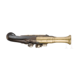 A flintlock blunderbuss pistol with brass barrel, Li&eacute;ge, circa 1800