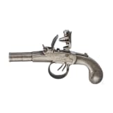 A Flemish double-barreled full metal flintlock pistol, circa 1800