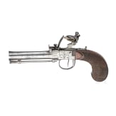 A flintlock pocked pistol with a blunderbuss barrel
