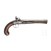 A pair of silver mounted flintlock pistols, Dupr&eacute; in Paris, circa 1820