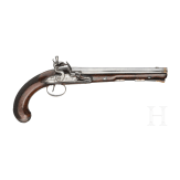 A pair of silver mounted flintlock pistols, Dupr&eacute; in Paris, circa 1820
