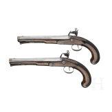 A pair of silver mounted flintlock pistols, Dupr&eacute; in Paris, circa 1820
