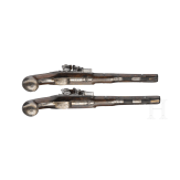 A pair of silver mounted flintlock pistols, Dupr&eacute; in Paris, circa 1820