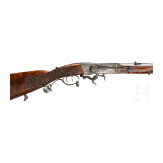 A breech-loading, under-hammer percussion rifle, Casper Schaller, Suhl, circa 1850